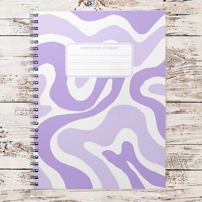 Aesthetic Pastel Liquid Swirl Abstract Composition Notebook (Creator Uploaded)