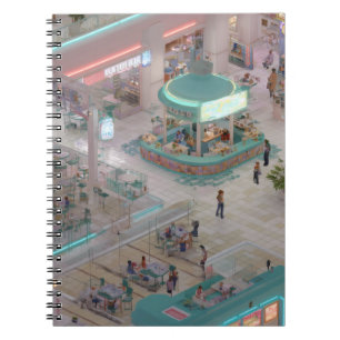Aesthetic Pastel Mall Café Notebook
