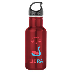 Aesthetic Pastel Minimalist Swan Libra Zodiac 532 Ml Water Bottle