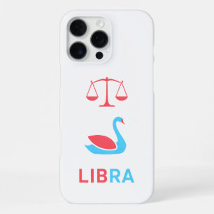 Aesthetic Pastel Minimalist Swan Libra Zodiac iPhone 16 Pro Max Case