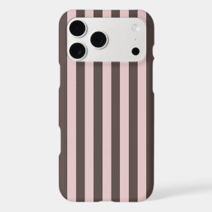 Aesthetic Pastel Pink Brown Stripes Minimalist