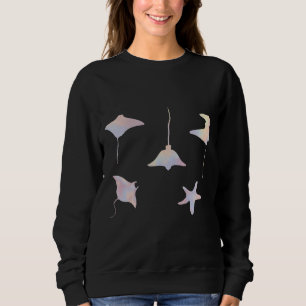 Aesthetic Pastel Stingray Starfish Sticker Pack Sweatshirt
