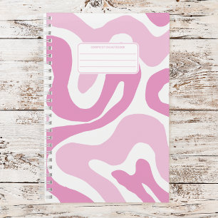 Aesthetic Pastel Wavy Liquid Swirl Composition Notebook