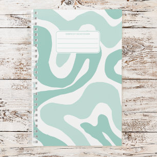 Aesthetic Pastel Wavy Liquid Swirl Composition Notebook