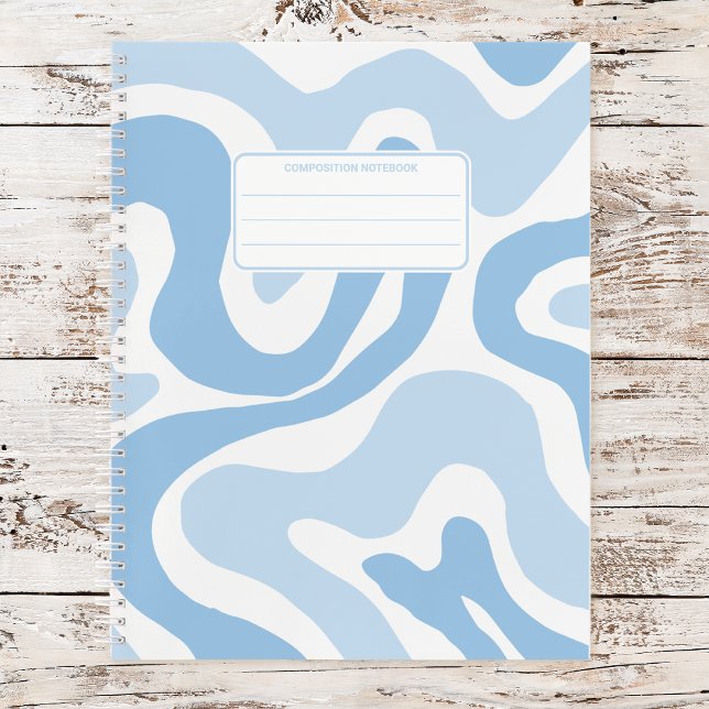 Aesthetic Pastel Wavy Liquid Swirl Composition Notebook (Creator Uploaded)