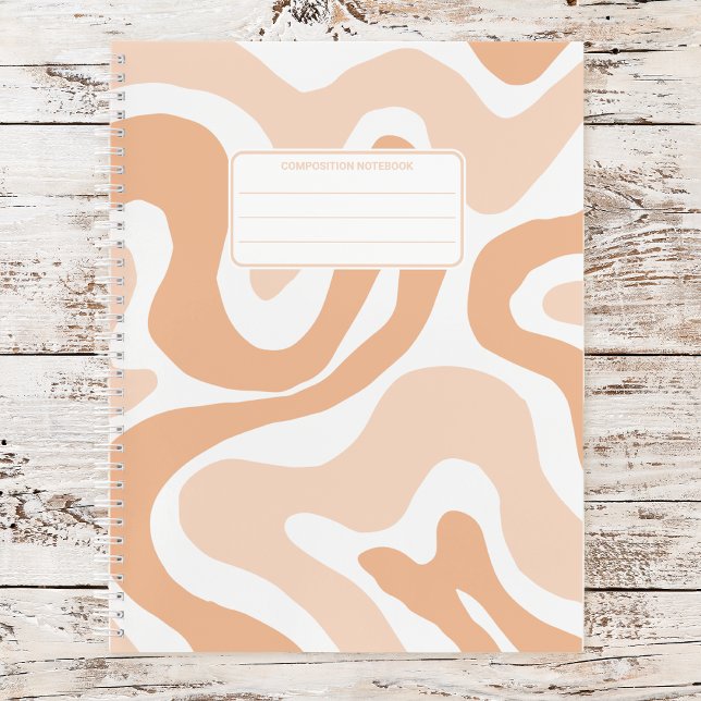 Aesthetic Pastel Wavy Liquid Swirl Composition Notebook (Creator Uploaded)