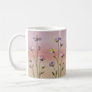 Aesthetic Pastel Wildflower Botanical Coffee Mug