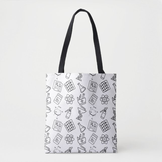 Aesthetic PharmD & Laboratory Science Tote Bag (Front)