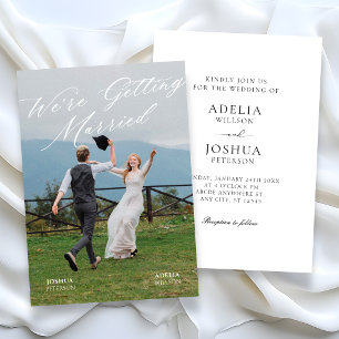 Aesthetic photo wedding invitation 