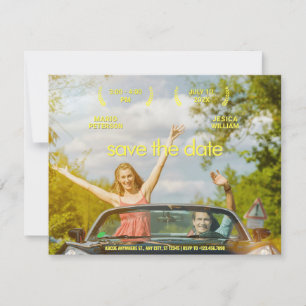 Aesthetic photo wedding poster save the date