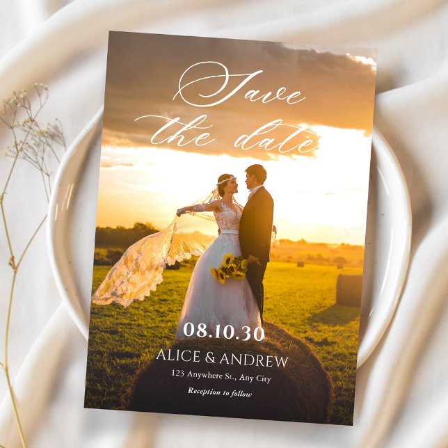 Aesthetic photo wedding save the date (Creator Uploaded)