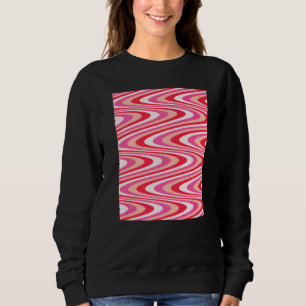 Aesthetic Pink And Red Swirls  Pastel Pinks Sweatshirt