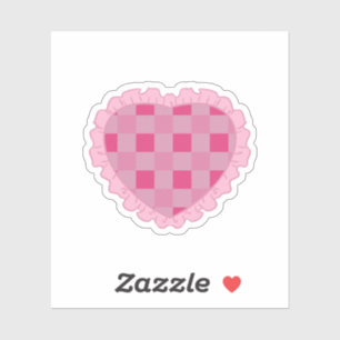 Aesthetic Pink Chequerboard Heart