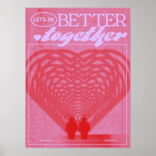 aesthetic pink heart  poster