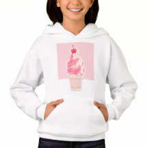 Aesthetic Pink Ice Cream Hoodie 01
