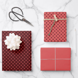 Aesthetic Pink Red Kuffiyeh Kufiya Keffiyeh Wrapping Paper Sheet