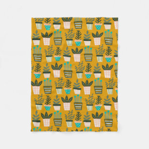 Aesthetic Plant Art Fleece Blanket