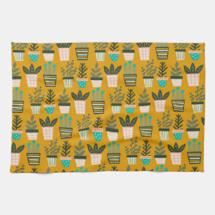Aesthetic Plant Art Tea Towel