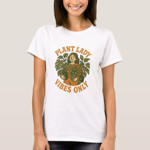 Aesthetic Plant Lady Vibes Retro Tee for Women 