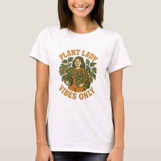 Aesthetic Plant Lady Vibes Retro Tee for Women 