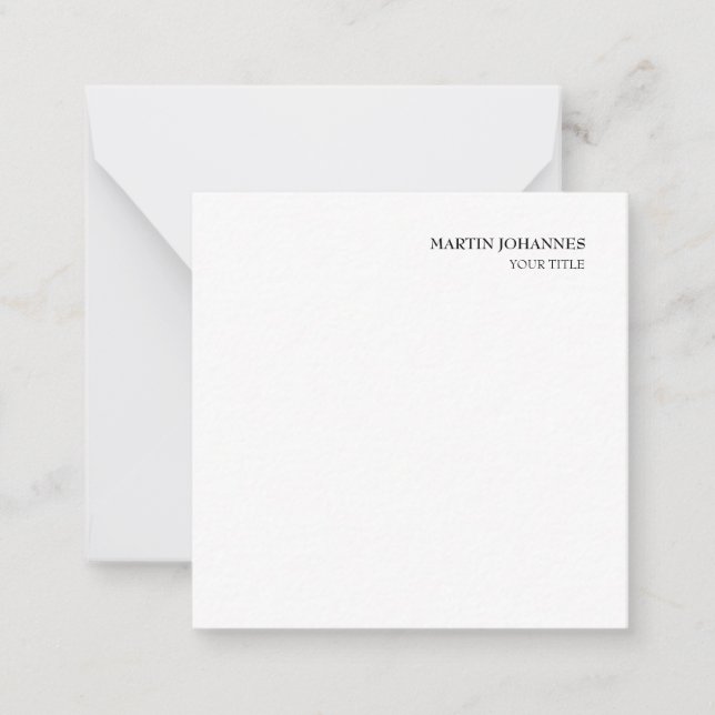 Aesthetic Professional Chic White Business Card (Front)
