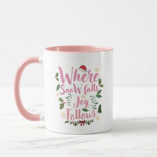 Aesthetic Quote Christmas Mug (Left)