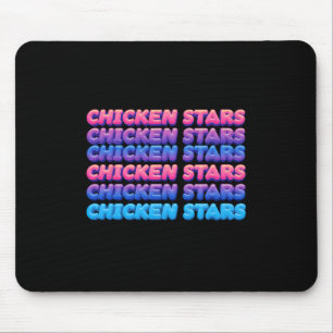 Aesthetic Repeating Chicken Stars Viral Meme Sloga Mouse Pad