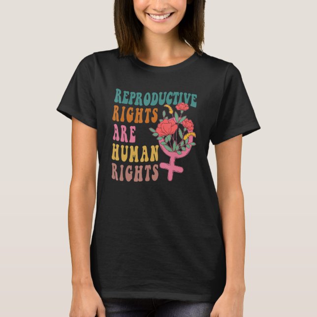 Aesthetic Reproductive Rights Are Human Rights Fem T-Shirt (Front)