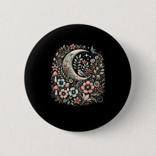 Aesthetic Retro Goblincore And Cottagecore Mushroo 6 Cm Round Badge