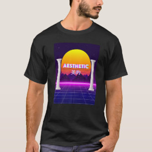 Aesthetic Retro Sunset Vaporwave Aesthetic Ndie Sa T-Shirt