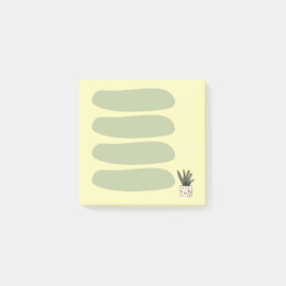 Aesthetic Sage Green and Yellow Potted Plant To-Do Post-it Notes
