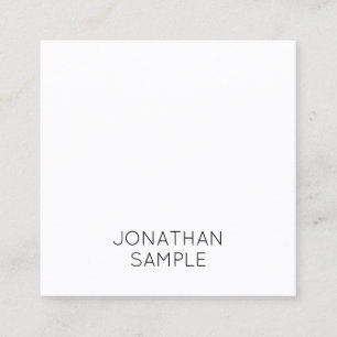 Aesthetic Simple Square Design Luxury Modern Plain Business Card
