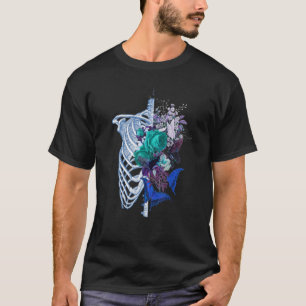 Aesthetic Skeleton Plant Nature Art T-Shirt