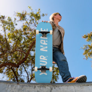 Aesthetic Sky Blue Skateboard