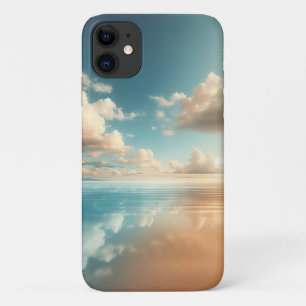 Aesthetic Sky Reflection on Calm Water - Dreamy Bl iPhone 11 Case