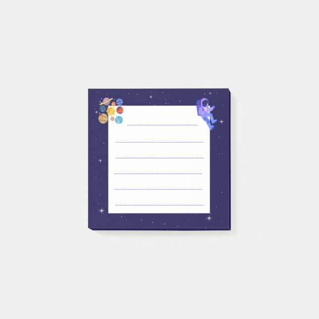 Aesthetic Solar System Planet Astronaut Space Post Post-it Notes (Front)