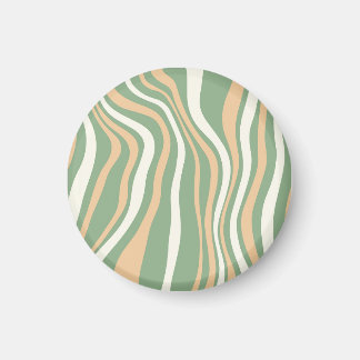 Aesthetic Spiral Green Paint Button art Magnet