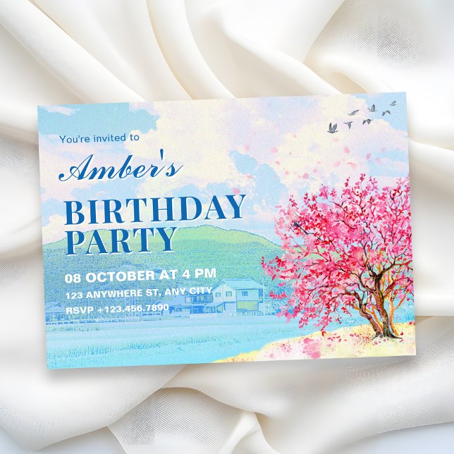 Aesthetic Spring watercolor  Invitation (Creator Uploaded)