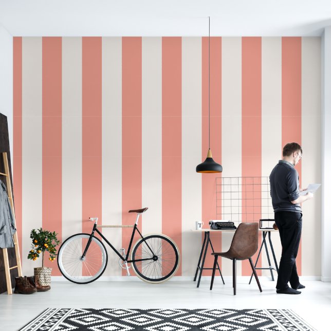 Aesthetic Stripe Pattern Wallpaper (Living Room)