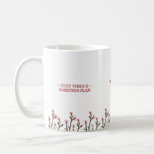 Aesthetic Study Girl Mug Cosy vibes with Floral