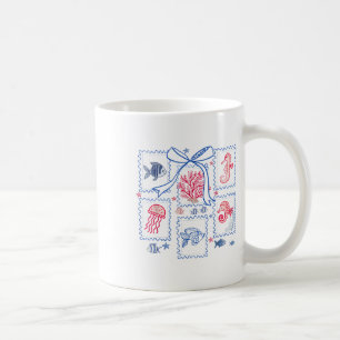 Aesthetic Summer Coquette Bow Coastal Beach Trip W Coffee Mug