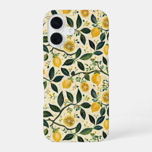 Aesthetic Summer Lemon Pattern iPhone Case