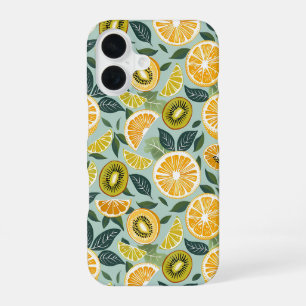 Aesthetic Summer Lemon Pattern iPhone Case