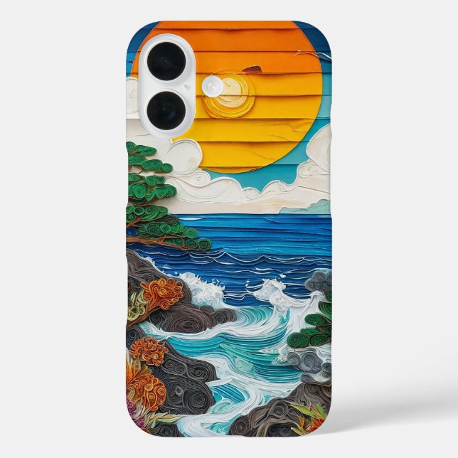 Aesthetic summer ocean sunset relaxing beach  Case-Mate iPhone case (Back)