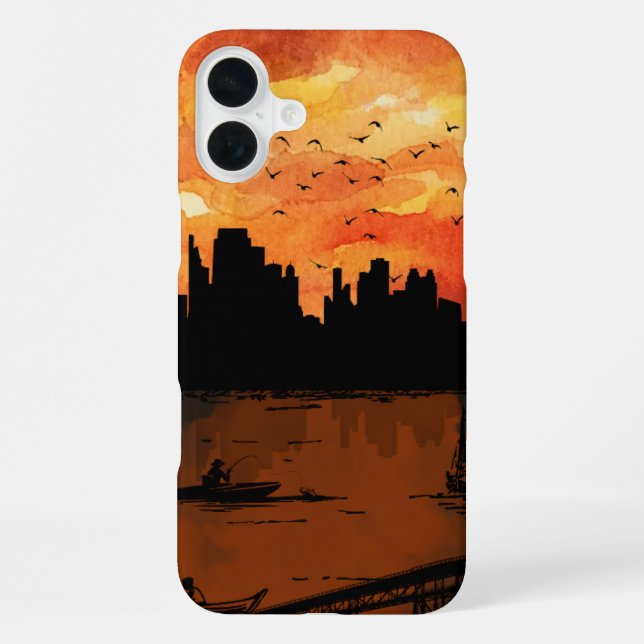 Aesthetic sunset iphone 16 pro case  (Back)