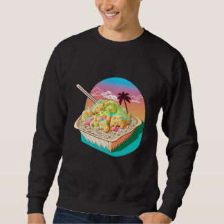 Aesthetic Synthwave Fried Rice with 80s Aesthetic Sweatshirt