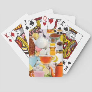 Aesthetic Tea Collage Playing Cards