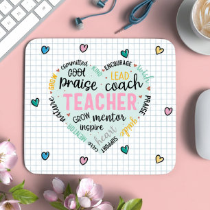 Aesthetic Teacher Life Motivational Quote Mouse Pad