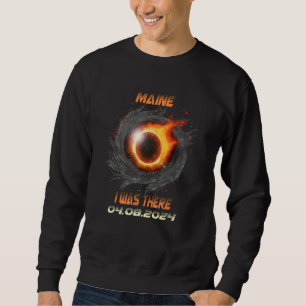 Aesthetic Total Solar Eclipse 2024 Maine Sweatshirt