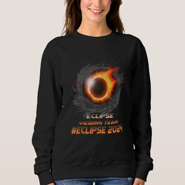 Aesthetic Total Solar Eclipse Viewing Team 2024 Sweatshirt (Front)